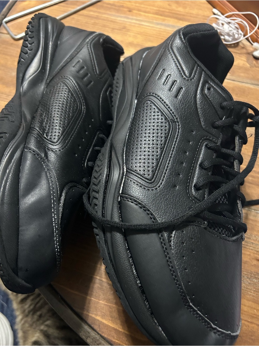 Men's Black Sneakers Athletic Works 12 4E